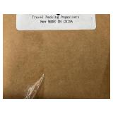 7 Travel Packing Organizers - Black Nylon Zip Bag with Detachable Strap