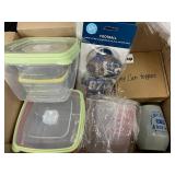 Clear Food Storage Containers with Lids - Football Cookie Cutters & Pop Can Toppers Lot
