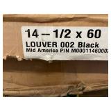 Mid America Louver 002 Black Panels - 14-1/2 x 60 - P/N M00011460002