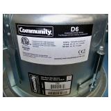 (6) Community D6 6.5" 2-Way High Output In-Ceiling Speakers with Speaker Rings and Ceiling Tiles