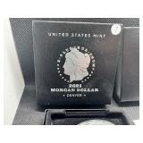 2021-D Uncirculated Morgan Silver Dollar in Original Mint Box with COA - Greysheet Wholesale Price - $125.00