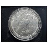 2021-P Uncirculated Peace Silver Dollar in Original Mint Box with COA - Greysheet Wholesale Price - $110.00