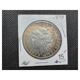 1879 Morgan Silver Dollar Marked AU When Purchased