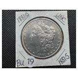 1881-S Morgan Silver Dollar Marked UNC BU When Purchased - Nice Mint Luster!!