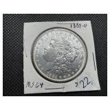 1884-O Morgan Silver Dollar Marked MS64 When Purchased - Nice Mint Luster!!