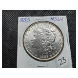 1885 Morgan Silver Dollar Marked MS64 When Purchased