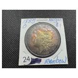 High Grade 1885-O Rainbow Toned Morgan Silver Dollar - Beautiful Coin, Looks Better in Hand!!