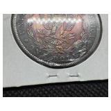 High Grade 1885-O Rainbow Toned Morgan Silver Dollar - Beautiful Coin, Looks Better in Hand!!