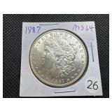 1887 Morgan Silver Dollar Marked MS64 When Purchased - Nice Mint Luster!!