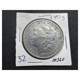 1897-S Morgan Silver Dollar Marked MS60 When Purchased
