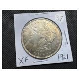 1921 Morgan Silver Dollar Marked XF When Purchased
