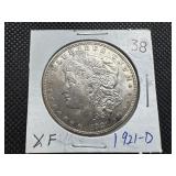 1921-D Morgan Silver Dollar Marked XF When Purchased