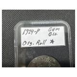 1924 Peace Silver Dollar Marked Gem BU Original Roll