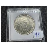 High Grade 1947 Booker T. Washington Commem. Silver Half Dollar - Small hairline crack is on the holder; not the coin - the coin is BU