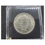 High Grade 1947 Booker T. Washington Commem. Silver Half Dollar - Small hairline crack is on the holder; not the coin - the coin is BU