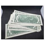 Ten Sequential Two Dollar Bills