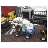 Clay Pigeon Thrower Set Up on Wagon w/Battery