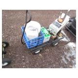 Clay Pigeon Thrower Set Up on Wagon w/Battery