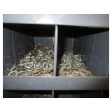 72 Compartment Bolt Bin w/Contents 34"x42"x12"
