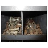 72 Compartment Bolt Bin w/Contents 34"x42"x12"