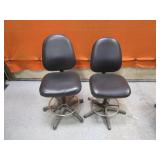 (2) Adjustable Height Bar Stools