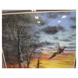 Jim Hansel "Autumn Ringnecks" S&N Print 2206/2700 26"x32" Frame