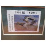Wilhelm Goebel 1996 ND Resident Small Game Stamp Conservation Edition S&N Print 90/150 17"x16" Frame Size