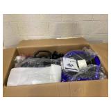 Aosom 12V Electric Drifting Go Kart w/ Slow Start, Music, Lights, Blue (Maybe Missing Hardware)