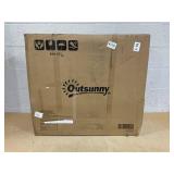 Outsunny 5 ft Wooden Garden Bridge Arc Footbridge with Metal Chain Railings & Solid Fir Construction, Carbonized