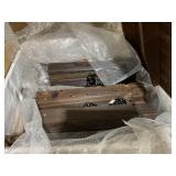 Outsunny 5 ft Wooden Garden Bridge Arc Footbridge with Metal Chain Railings & Solid Fir Construction, Carbonized