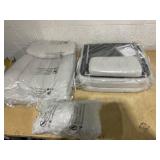 Vinsetto Executive Office Chair with Vibration Massage, Microfibre Swivel Desk Chair, Heated Reclining Computer Chair with Lumbar Support Pillow, Footrest, Light Gray