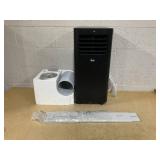 HOMCOM 8000 BTU Mobile Air Conditioner, 345 Sq. Ft., AC Unit with Dehumidifier, Sleep, 24H Timer On/Off, Window Kit, Black