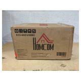 HOMCOM Fabric Tufted Club Accent Chair with Wooden Legs, Blue