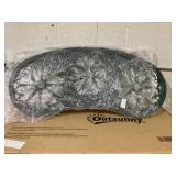 Outsunny Outdoor Bench, Cast Aluminum Outdoor Furniture, Metal Bench with Floral Rose Accent & Antique Finish, Green