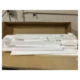 Outsunny Oversized Adirondack Chair, Outdoor Fire Pit and Porch Seating, Classic Log Lounge w/ Built-in Cupholder, White (Used, Maybe Missing Hardware)