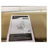 Outsunny Oversized Adirondack Chair, Outdoor Fire Pit and Porch Seating, Classic Log Lounge w/ Built-in Cupholder, White (Used, Maybe Missing Hardware)