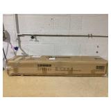 Outsunny Oversized Adirondack Chair, Outdoor Fire Pit and Porch Seating, Classic Log Lounge w/ Built-in Cupholder, White (Used, Maybe Missing Hardware)