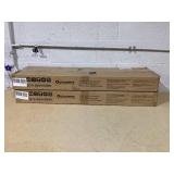 LOT OF 2 Outsunny 1-3 Step Metal Handrails for Outdoor Steps, Porch Deck Stair Railing with Installation Kit for Concrete Steps, Black