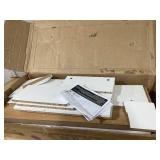 HOMCOM 2-in-1 Coat Rack Shoe Bench Set, 5-Hook Hall Tree with Bench and Shoe Storage for 9 Pairs of Shoes for Entryway, Hallway, White (Used, Transit Damage: 1 Piece Of Part #6 Is Broken)