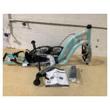 Aosom Youth Scooter Front and Rear Caliper Dual Brakes 12-Inch Inflatable Front Wheel Ride On Toy For Age 5+ - Blue