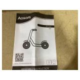 Aosom Youth Scooter Front and Rear Caliper Dual Brakes 12-Inch Inflatable Front Wheel Ride On Toy For Age 5+ - Blue