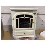 HOMCOM Fireplace Stove, Electric Fireplace Heater with Realistic LED Flames and Logs, 725W/1450W, Beige