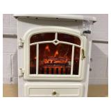 HOMCOM Fireplace Stove, Electric Fireplace Heater with Realistic LED Flames and Logs, 725W/1450W, Beige