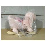 Qaba Rabbit Wooden Rocking Horse with Sound, Pink