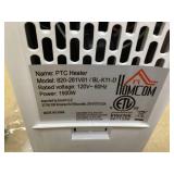 HOMCOM Oscillating Ceramic Tower Indoor Space Heater for Home, Adjustable Thermostat, 24H Timer & Remote Control, Tip-Over and Overheating Safety Protection, 25 Inches, 1500W/1000W