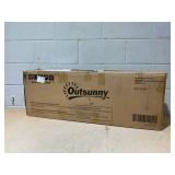 Outsunny Folding Rocking Camping Chairs, Portable Chairs with Headrest, Cooler Bag, Cup Holder, Carry Bag, 2 Pack, Black 35.4" W x 35.4" D x 37.4" H