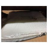 Outsunny Adirondack Chair, Outdoor Wicker Rocking Chair with High Back, Seat Cushion, and Pillow for Porch, Balcony, Cream White 26" W x 35" D x 38.5" H