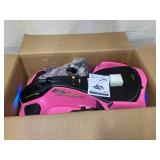 Aosom 12V Electric Drifting Go Kart w/ Slow Start, Music, Lights, Pink