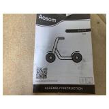 Aosom Youth Scooter Front and Rear Caliper Dual Brakes 12-Inch Inflatable Front Wheel Ride On Toy For Age 5+ - Beige (Maybe Missing Hardware)