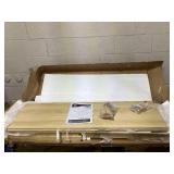 HOMCOM Boho Kitchen Cabinet, Buffet Cabinet with 4 Rattan Doors and Adjustable Shelves for Dining Room, Black and Natural